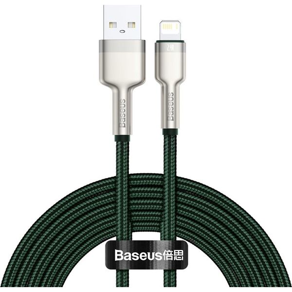 Kabel USB Baseus USB-A - Lightning 2 m Zielony (baseus_20210316155025)