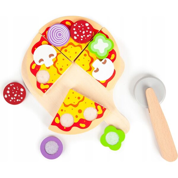 Ecotoys Drewniany piec do pizzy + dodatki kuchnia (1013)