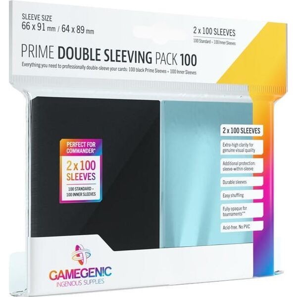 Gamegenic Gamegenic: Prime Double Sleeving Pack (66x91 mm/64x89 mm) 2x100 sztuk