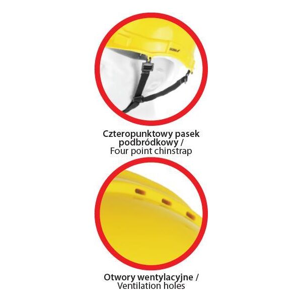Dedra Kask ochronny, pomarańczowy, 4-punktowy pasek podbródkowy
