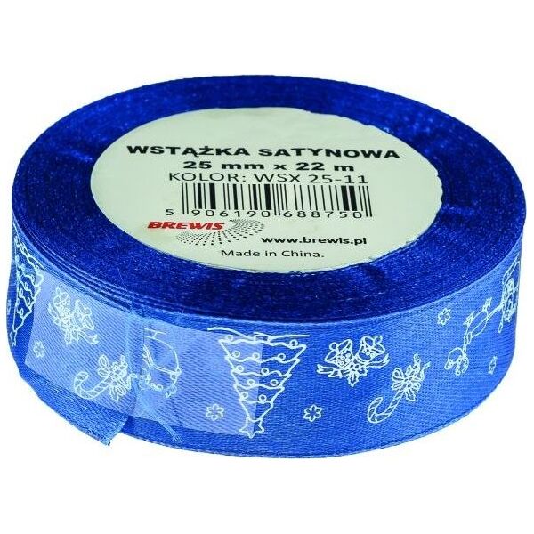 BREWIS Wstążka satynowa BREWIS Boże Narodzenie 25mm x 22m kolor 11 Brewis