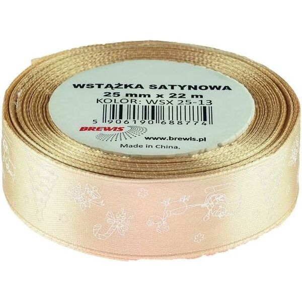 BREWIS Wstążka satynowa BREWIS Boże Narodzenie 25mm x 22m kolor 13 Brewis