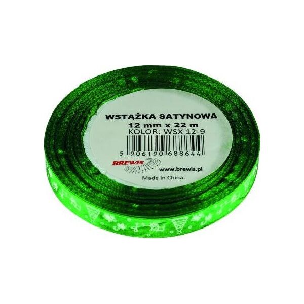 BREWIS Wstążka satynowa BREWIS Boże Narodzenie 25mm x 22m kolor 9 Brewis
