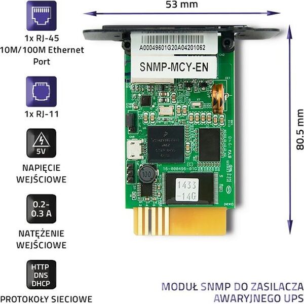 Qoltec Qoltec Moduł SNMP do zasilacza awaryjnego UPS