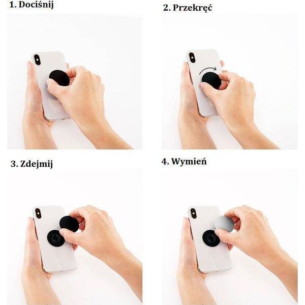 PopSockets Uchwyt na puszkę POPSOCKETS Black (POP041) - POP041