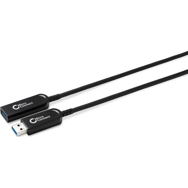 Kabel USB MicroConnect USB-A - USB-A 15 m Czarny (USB3.0AAF15AOP)