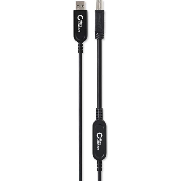 Kabel USB MicroConnect USB-A - USB-B 20 m Czarny (USB3.0AB20BOP)