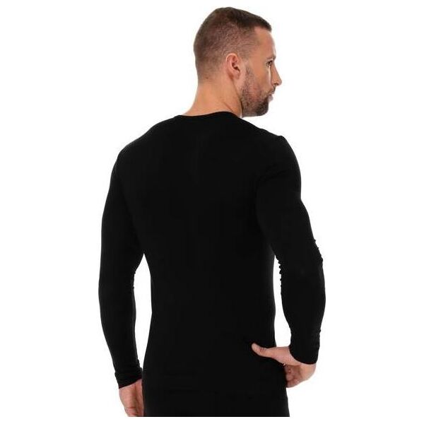 Brubeck LS01120A Koszulka męska z długim rękawem czarny XL
