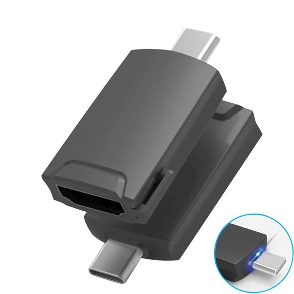 Adapter USB Platinet USB-C - HDMI Czarny  (PMMA9856)