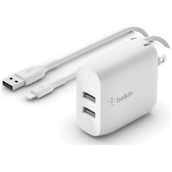 Ładowarka Belkin WCD001VF1MWH 2x USB-A 3 A (WCD001vf1MWH)