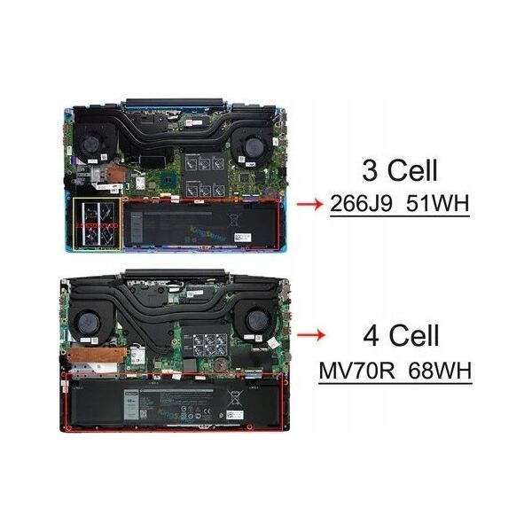 Bateria Dell Battery, 51WHR, 3 Cell,