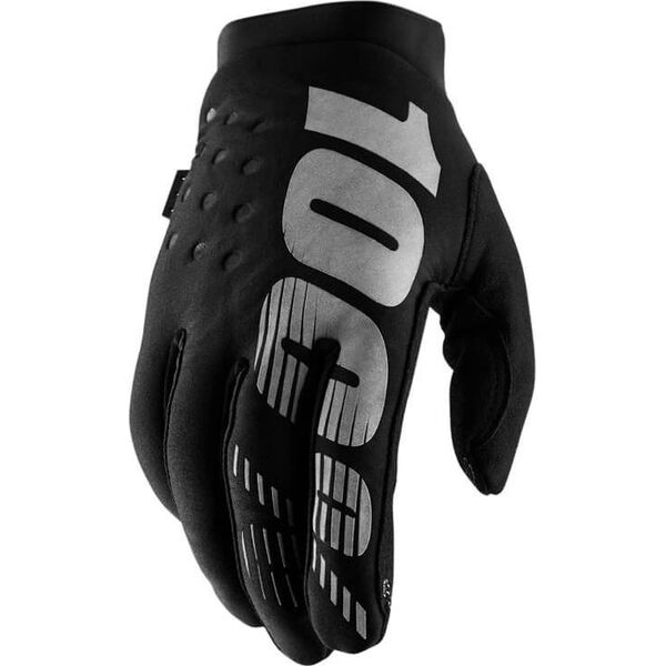 100% Rękawiczki 100% BRISKER Women's Glove black grey roz. L (długość dłoni 181-187 mm) (NEW)