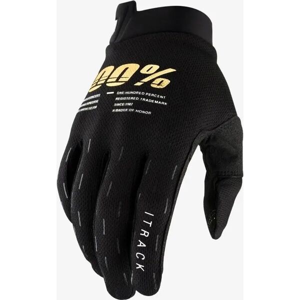 100% Rękawiczki 100% ITRACK Glove black roz. S (długość dłoni 181-187 mm) (NEW)