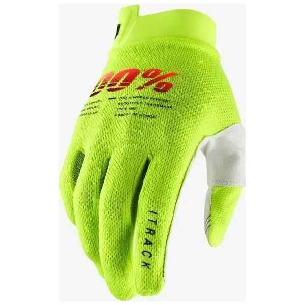 100% Rękawiczki 100% ITRACK Glove fluo yellow roz. S (długość dłoni 181-187 mm) (NEW)