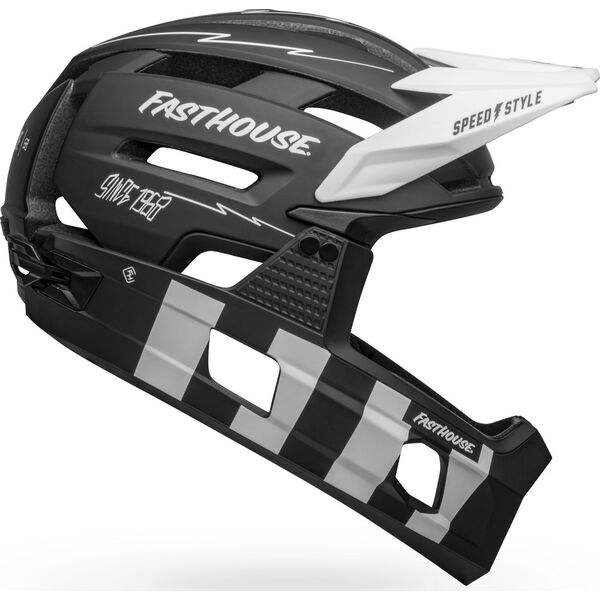 Bell Kask full face BELL SUPER AIR R MIPS SPHERICAL matte black white fasthouse roz. M (55-59 cm) (NEW)