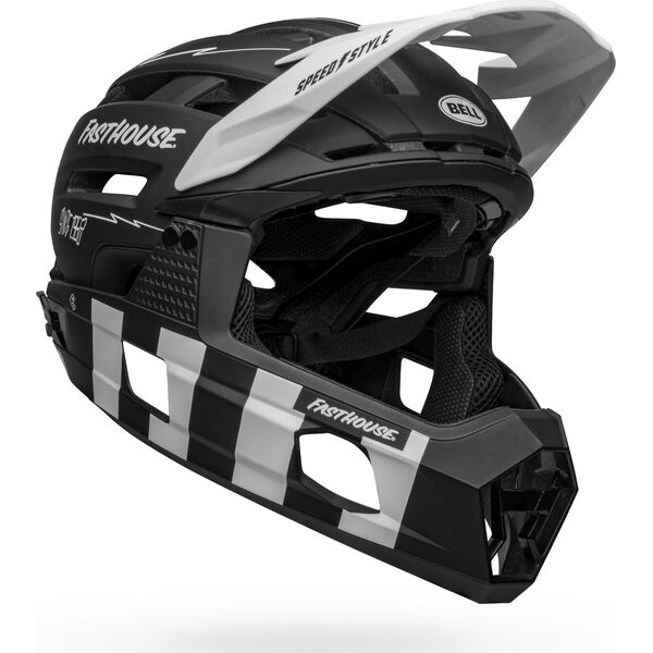 Bell Kask full face BELL SUPER AIR R MIPS SPHERICAL matte black white fasthouse roz. M (55-59 cm) (NEW)