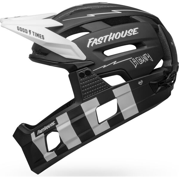 Bell Kask full face BELL SUPER AIR R MIPS SPHERICAL matte black white fasthouse roz. L (59-63 cm) (NEW)