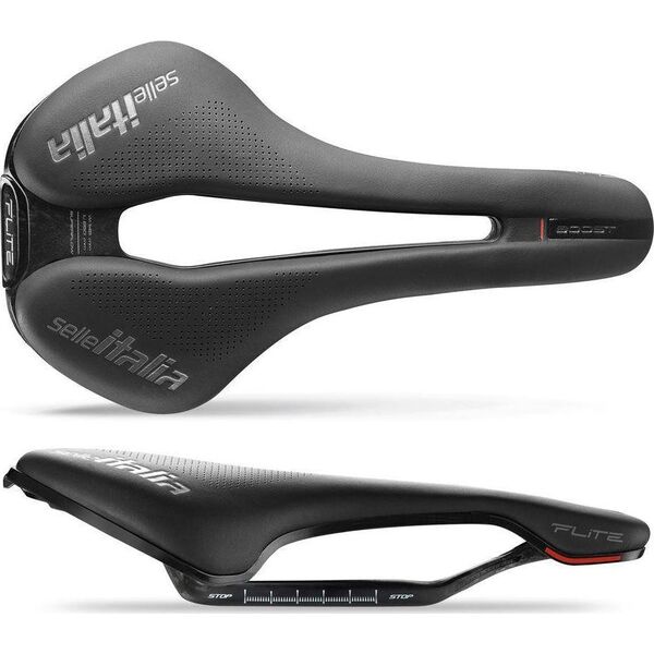 Selle Italia Siodło SELLE ITALIA FLITE BOOST SUPERFLOW KIT CARBONIO L (id match - L3) carbon +10mm 7x9, fibra-tek, czarne (NEW)