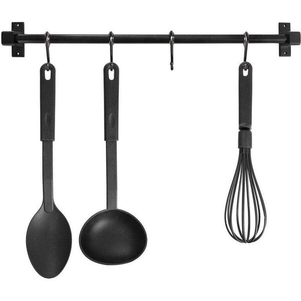 Orion Wieszak RELING kuchenny na przybory metalowy czarny 50,5 cm