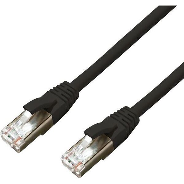 MicroConnect CAT6A S/FTP 3m Black LSZH