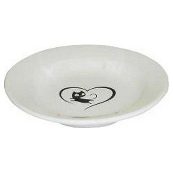 Yarro International YARRO MISKA CER DLA KOTA Z SERDUSZKIEM BIAŁA 15,5 x 3 CM