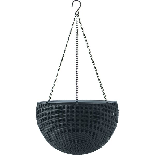 Keter KETER DONICZKA WISZĄCA RATTAN GRAFIT HANGING 35 CM