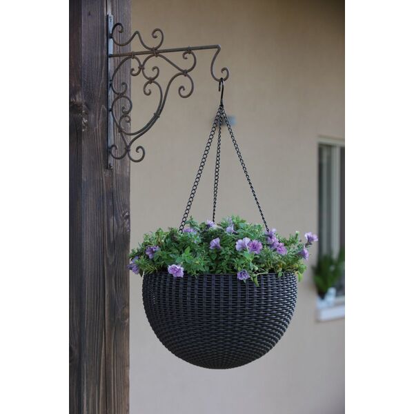 Keter KETER DONICZKA WISZĄCA RATTAN GRAFIT HANGING 35 CM