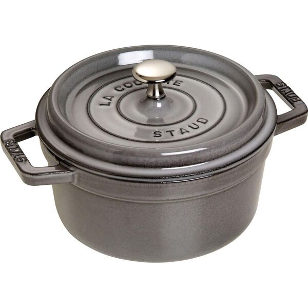 STAUB Garnek STAUB żeliwny okrągły 1.7 ltr grafitowy