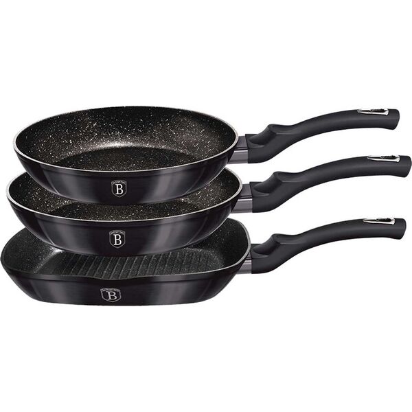 Patelnia Berlinger Haus zestaw Carbon pro 28cm 3szt.