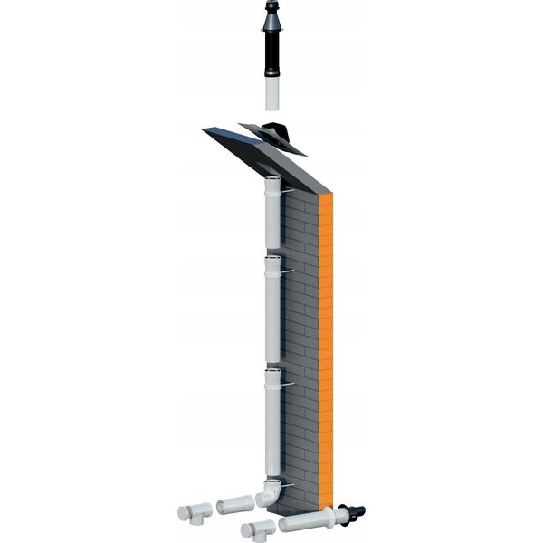 Ricom RURA PROSTA KONC PP-AL L1000 DN80/125 USZCZ.