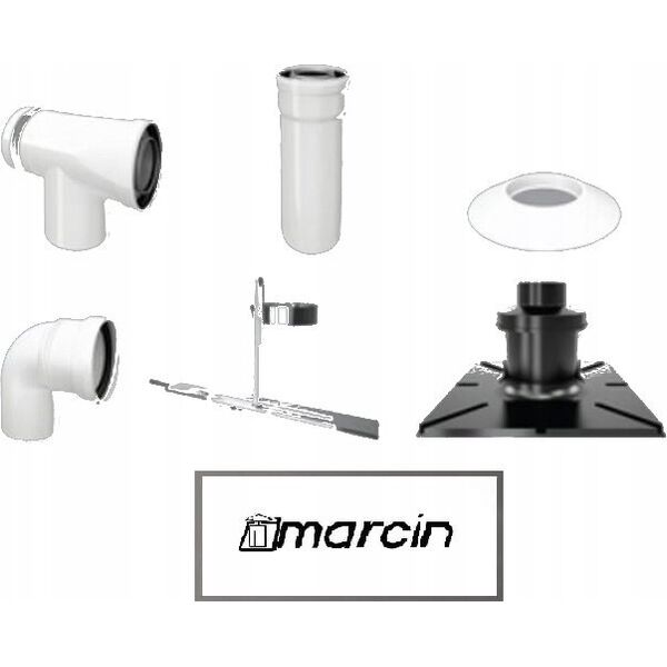 Ricom RURA PROSTA KONC PP-AL L1000 DN60/100 USZCZ.