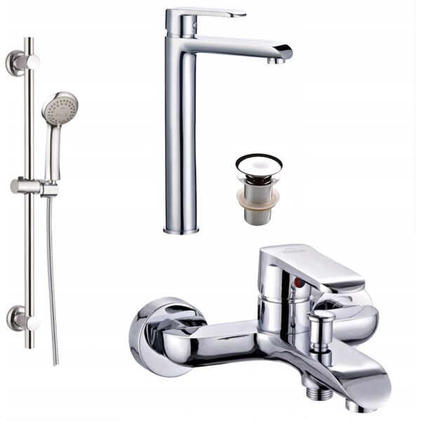 Bateria wannowa Invena INVENA SIROS BATERIA WANNOWA CHROM