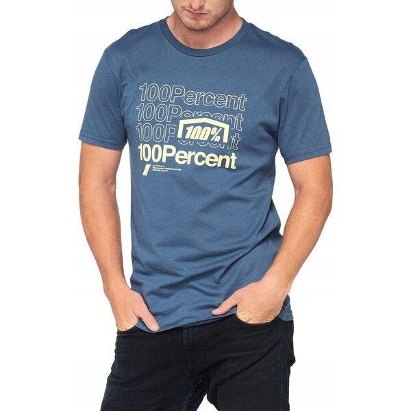 100% T-shirt 100% KRAMER krótki rękaw slate roz. M (NEW)