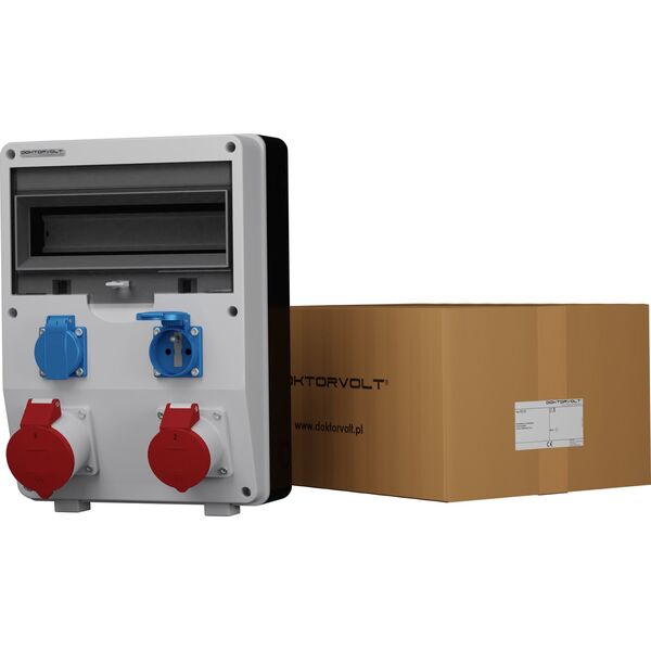 Doktorvolt Rozdzielnica budowlana Eco 32A 16A 2x230V gniazda Bals (2596)