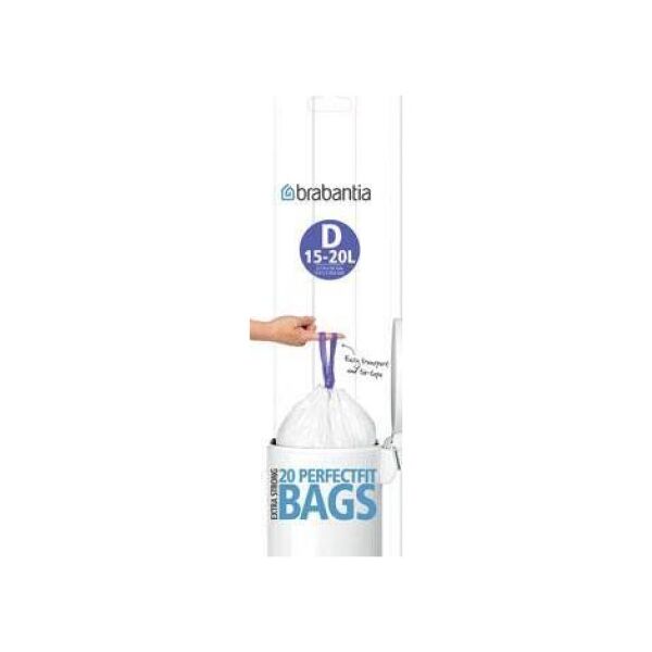 Brabantia Worki na śmieci 15l rozmiar D 20szt 246760
