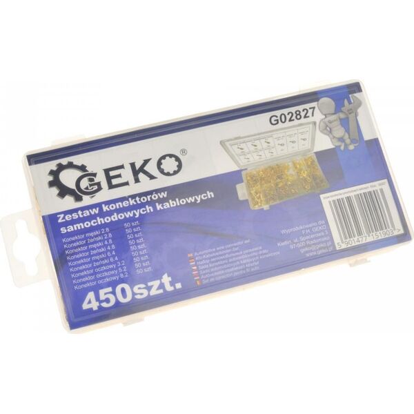 Geko ZESTAW KONEKTORÓW SAMOCHODOWYCH KABLOWYCH 450SZT.(20) G02827 GEKO