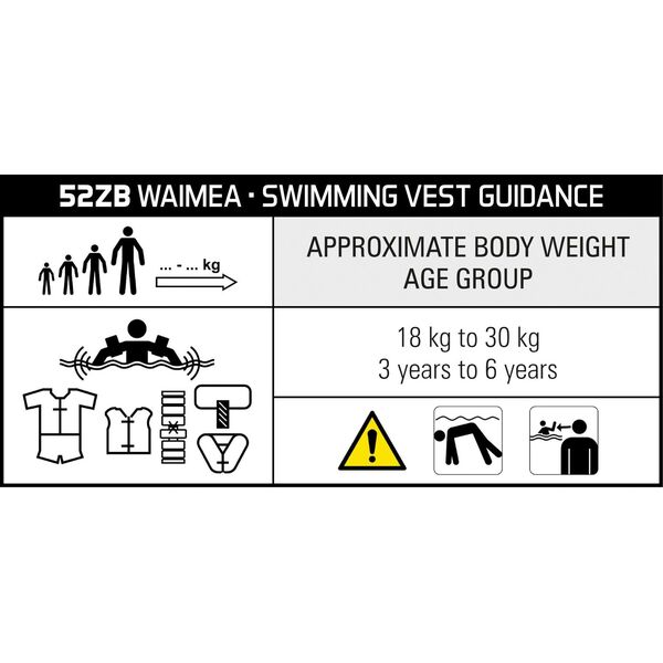 Waimea Kamizelka do nauki pływania dla dzieci Animal 3-6 lat pomarańczowa