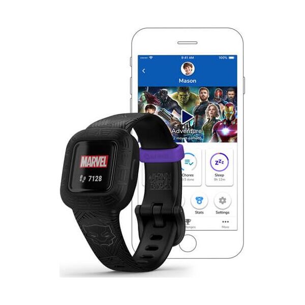 Smartband Garmin Vivofit Junior 3 Marvel Black Panther Czarny