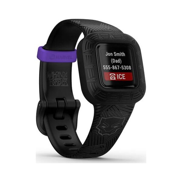 Smartband Garmin Vivofit Junior 3 Marvel Black Panther Czarny