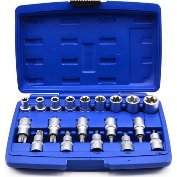 Geko ZESTAW NASADEK I BITÓW TORX 1/2" 19 SZT. (10) G13565 GEKO