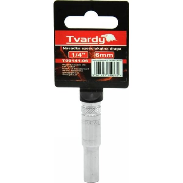 Geko NASADKA SZEŚCIOKĄTNA DŁUGA 1/4" 6 MM TVARDY (10/100) T00141-06 GEKO