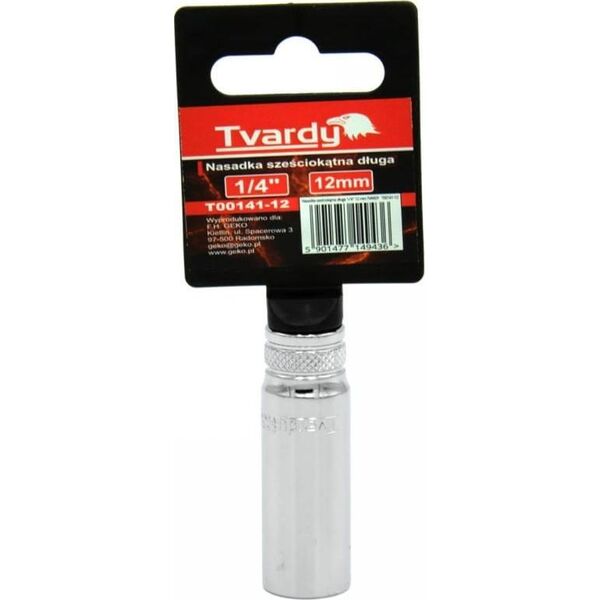 Geko NASADKA SZEŚCIOKĄTNA DŁUGA 1/4" 12 MM TVARDY (10/100) T00141-12 GEKO