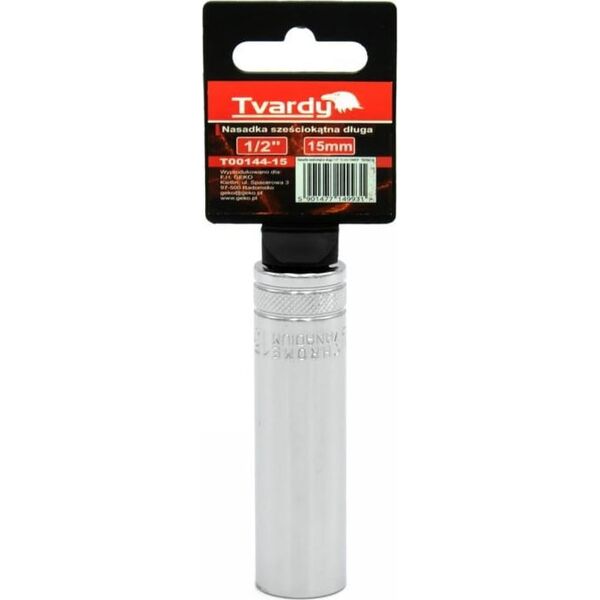 Geko NASADKA SZEŚCIOKĄTNA DŁUGA 1/2" 15 MM TVARDY(10/50) T00144-15 GEKO