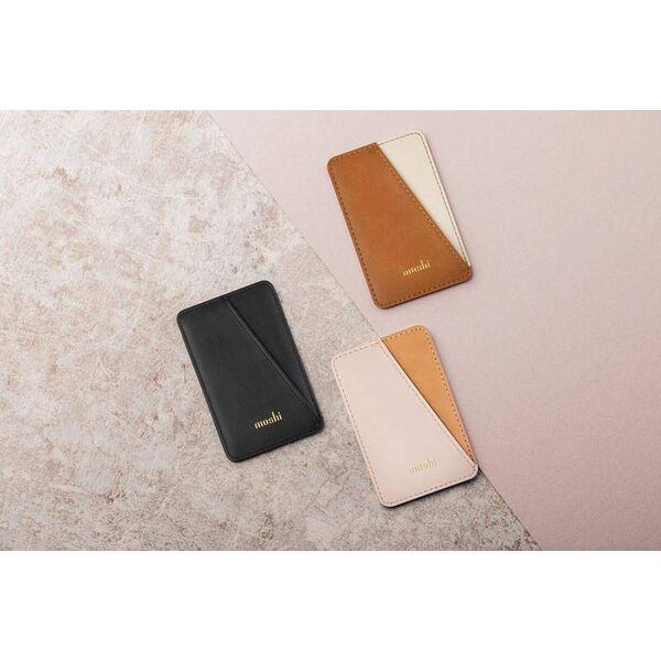 Moshi Moshi Slim Wallet - Portfel magnetyczny (System SnapTo) (Caramel Brown)