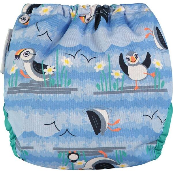 Close Caboo Otulacz, pieluszka wielorazowa V2 Blue Puffin z wkładem babusowym 3-16 kg, 1 szt.