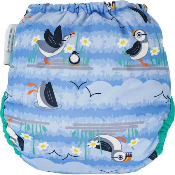 Close Caboo Otulacz, pieluszka wielorazowa Pop-in AIO Blue Puffin z napami 4.5-16 kg, 1 szt.