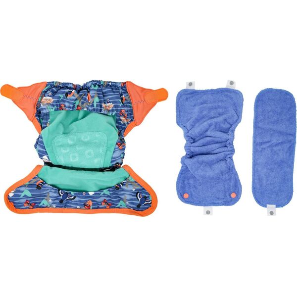 Close Caboo Otulacz, pieluszka wielorazowa V2 Twilight Garden z wkładem babusowym 3-16 kg, 1 szt.