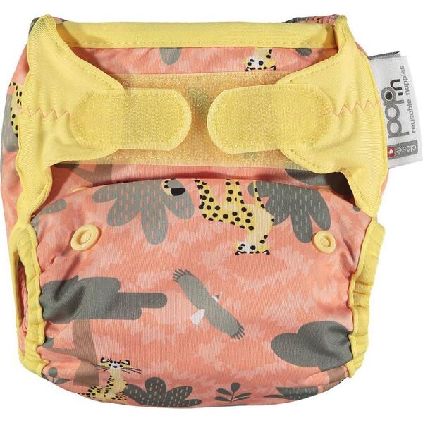 Close Caboo Otulacz, pieluszka wielorazowa V2 Cheetah z wkładem babusowym 3-16 kg, 1 szt.