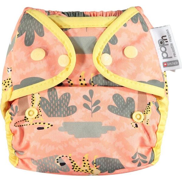 Close Caboo Otulacz, pieluszka wielorazowa Pop-in AIO Cheetah z napami 4.5-16 kg, 1 szt.