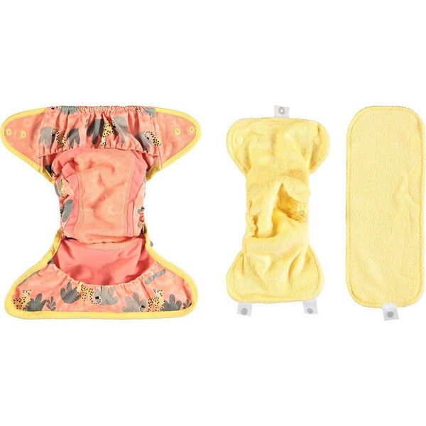 Close Caboo Otulacz, pieluszka wielorazowa Pop-in AIO Cheetah z napami 4.5-16 kg, 1 szt.